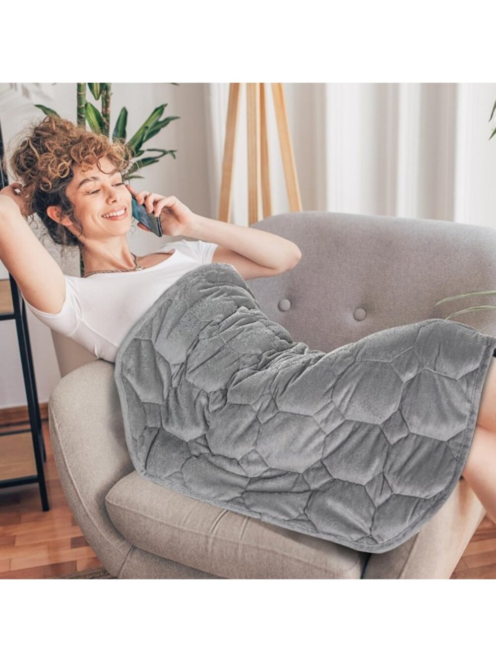 5lbs Weighted Lap Blanket Pad for Adults - Small 29x24, Perfect for Travel